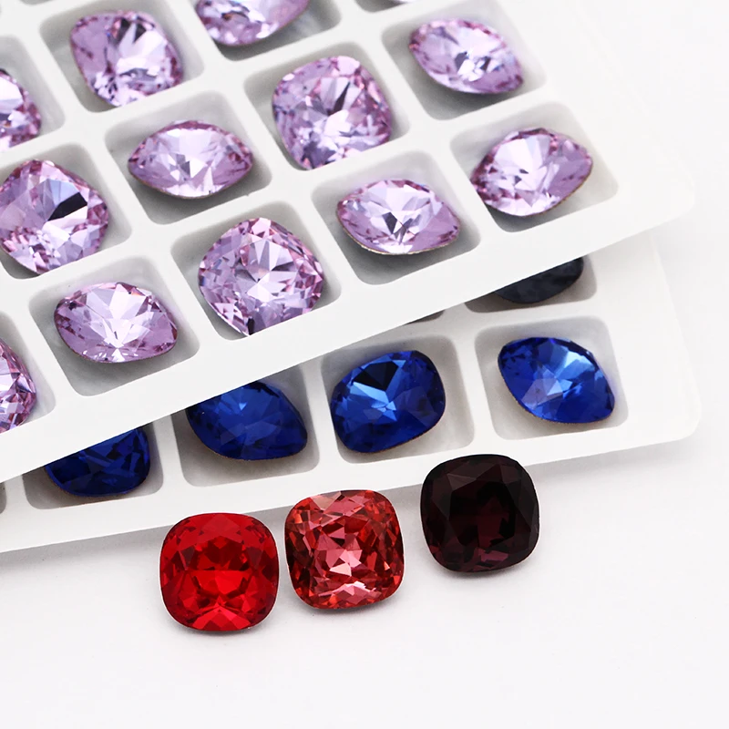 XIAOPU мерцающий толстый квадрат K9 яркие цвета Свободные Стразы стразы со стразами