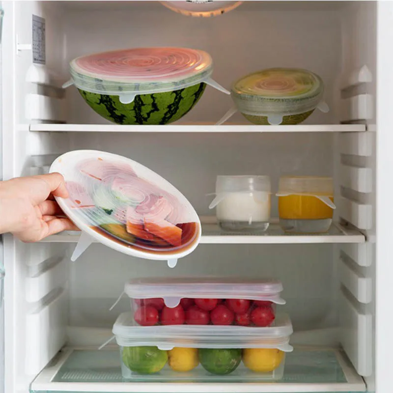 6 шт. новое покрытие многоразовый Эластичный Силиконовый кухонный держатель