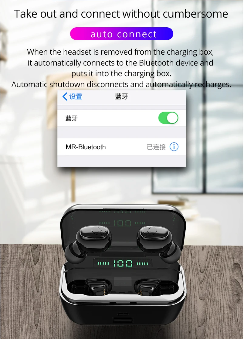 G6s Bluetooth наушники беспроводные наушники IPX7 водонепроницаемый TWS светодиодный дисплей гарнитура стерео спорт HiFi беспроводные наушники для телефонов