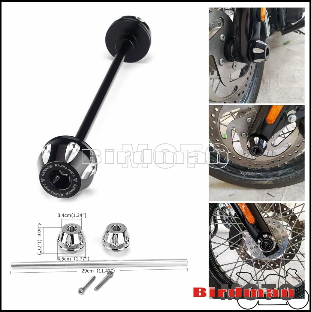 

Motorbike Front Axle Fork Crash Sliders Pad Motorcycle CNC Aluminum Wheel Falling Protector For Harley FAT BOY FLFB FLSTF FLSTFI