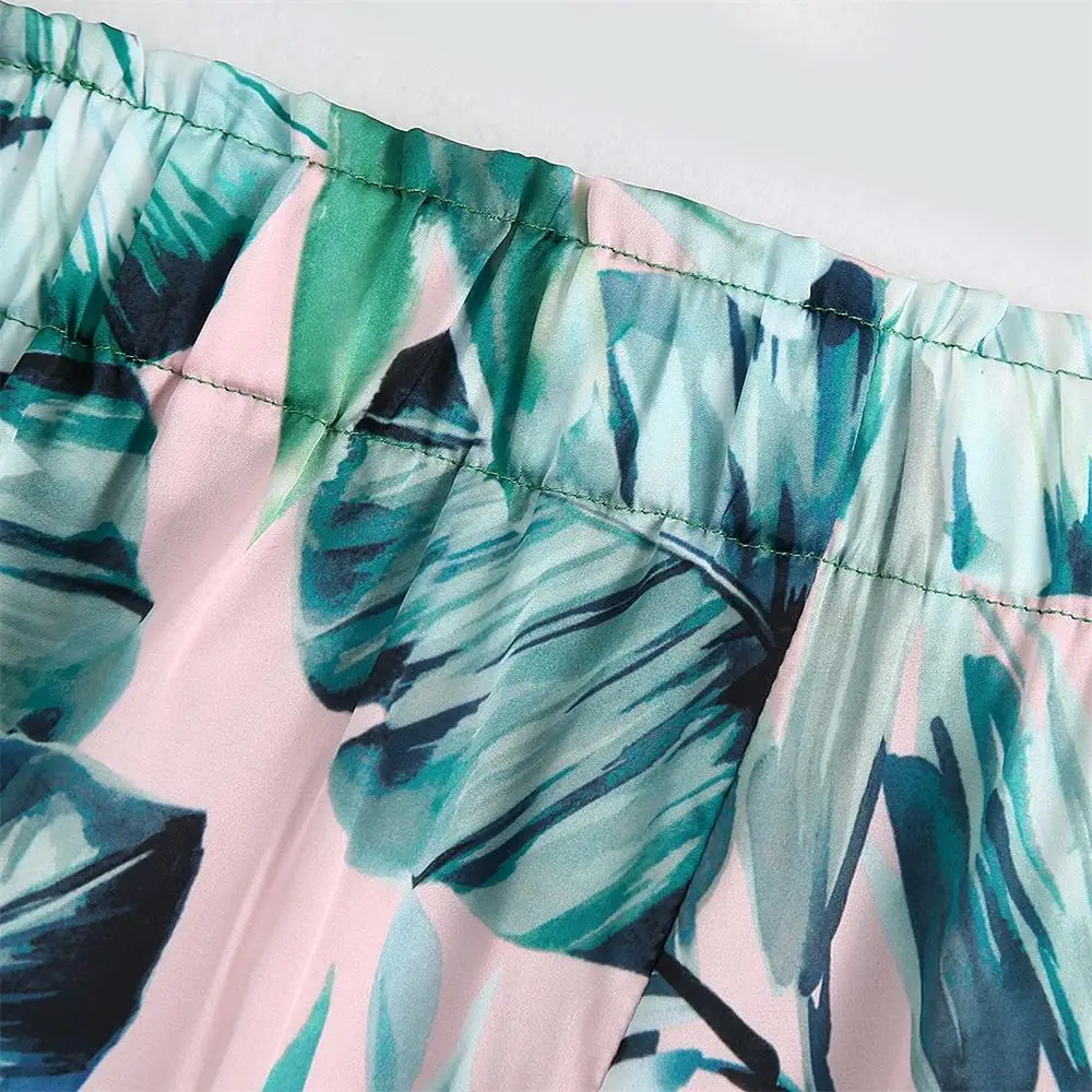 

2020 new high-waist printed pleated decorative sagging casual pants wide-leg pants