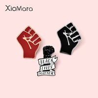 fist enamel pin black lives matter badge black power raised fist justice jewelry brooches lapel pins gift for friends