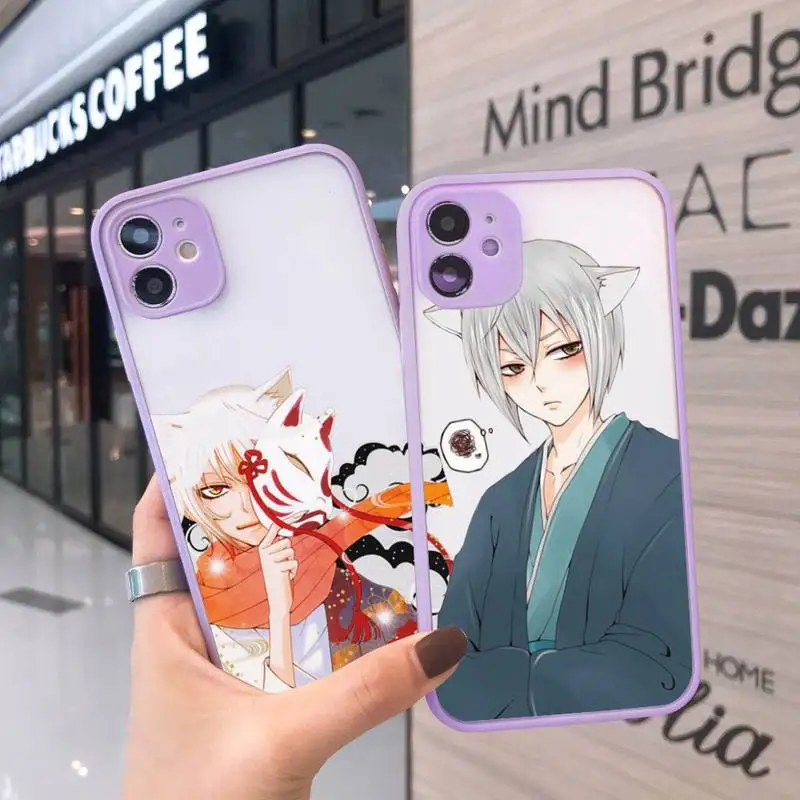 

Anime Kamisama Tomoe Phone Cases Matte transparent For Purple iPhone 12 Mini 11 Pro XR XS Max 7 8 Plus X Back Cover