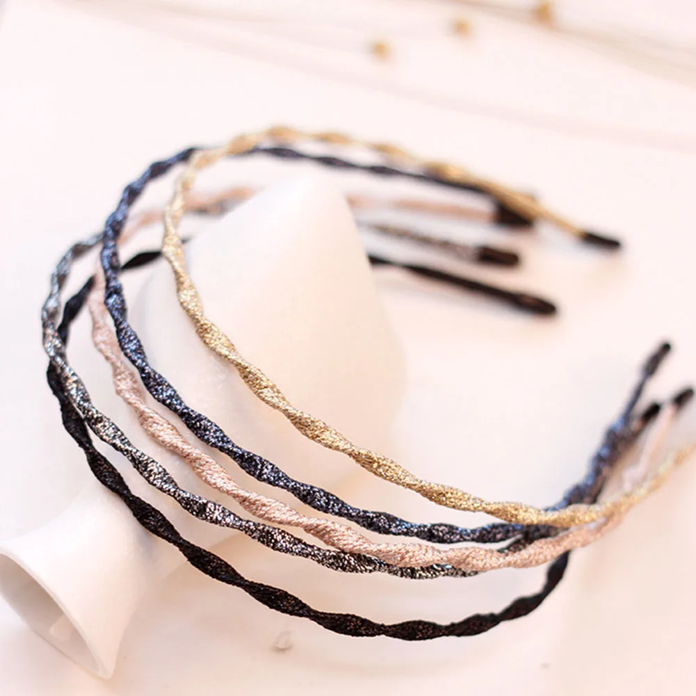1 шт. шикарные женские тонкие блестящие резинки для волос милые обручи с
