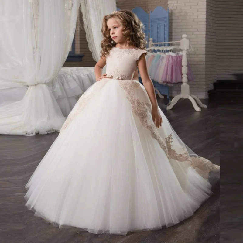 Платья для девочек с цветочным рисунком Детские платья выпускного вечера