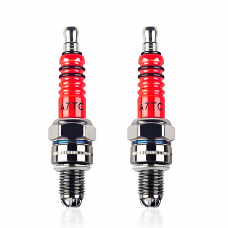 Свеча зажигания Red + Silver для экономии топлива A7TC 50cc-150cc высокая производительность