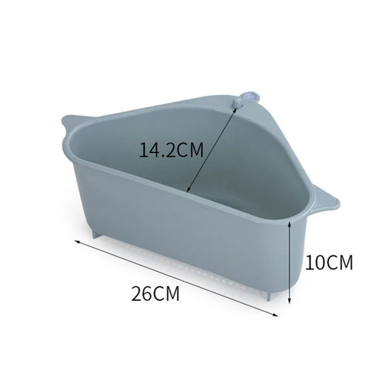 

Drain Basket With Hook Suction Cup Hanging Vegetable Peel Kitchen Triangle Trash Can Sink Sponge Rag Storage Rack Multi Baskets