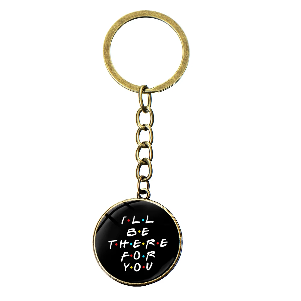 Style 13 SONGDA Newest Friends TV Show Keychain 25th Anniversary Series Cartoon Fun Pattern Glass Dome Pendant Key Chain for Good Friend - Цвет: Style 13