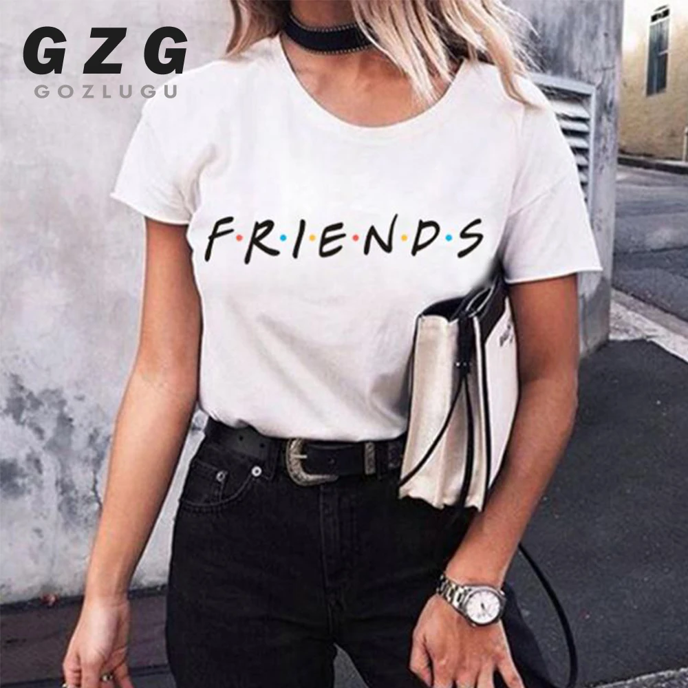 Женская футболка с короткими рукавами леопардовая из 100% хлопка принтом friends tv