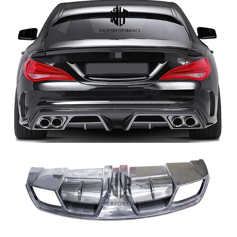 Высококачественный диффузор для губ из углеродного волокна W117 автомобильный