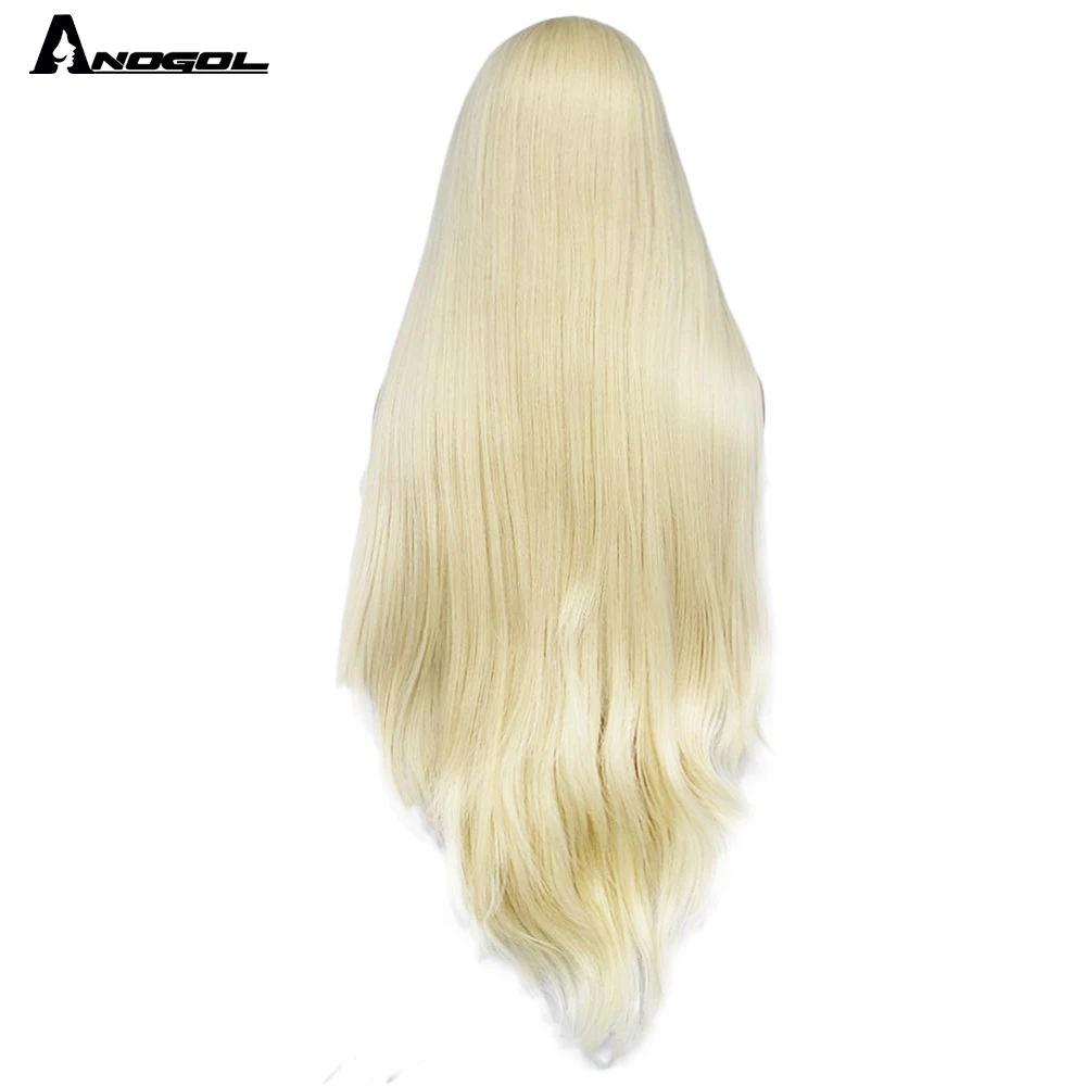 Парик Anogol на сетке спереди длинные натуральные волнистые красные синтетические