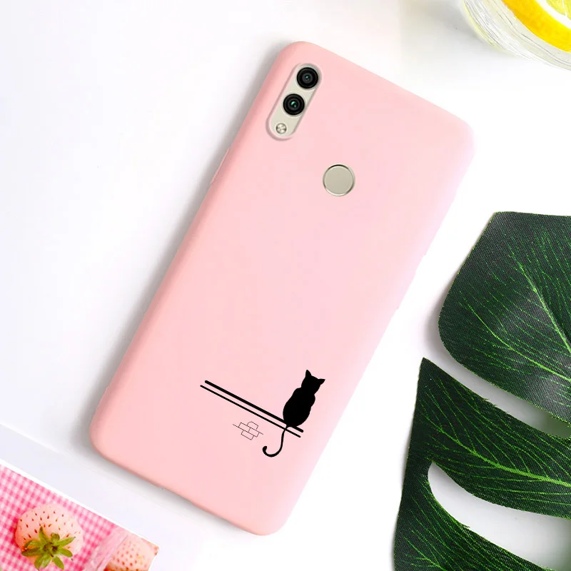 Cute fish cat color phone case For Huawei Honor 8C 10i P SMART plus 2019 8X 8A 8S Y5 Y7 pro Y6 prime pink soft TPU cover |
