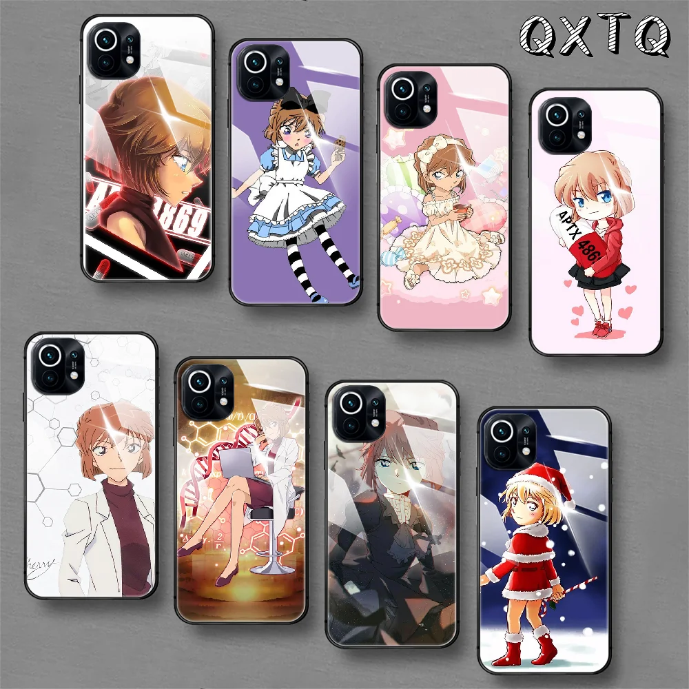 

Ai Haibara Sherry Anime Tempered Glass Phone Case For Xiaomi Mi 8 9 10 11 T Max Pro Lite Poco F X 2 3 Nfc Ultra Cover Cell