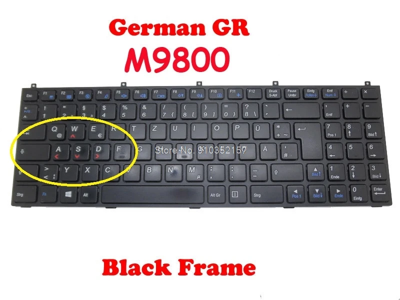 Клавиатура GR для CLEVO M9800 MP 08J46D0 4302 6 80 074 1 4304W P15S0 070 08J40J0 210 1|Клавиатуры| |