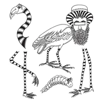 clear stamps weird eagle caterpillar bearded man wear hat for diy scrapbook photo album craft card 2021 new