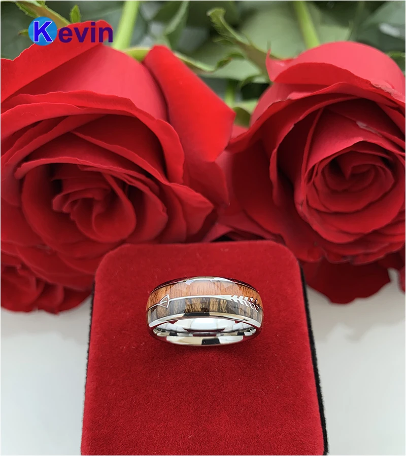 Мужское и Женское Обручальное кольцо из карбида вольфрама с двойной вставкой