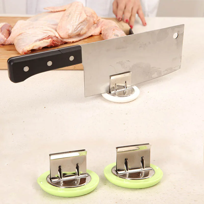 

Effortless Stainless Steel Knife Holder 1PC Dual-purpose Portable Knife Cap Color Random Kitchen Gadgets