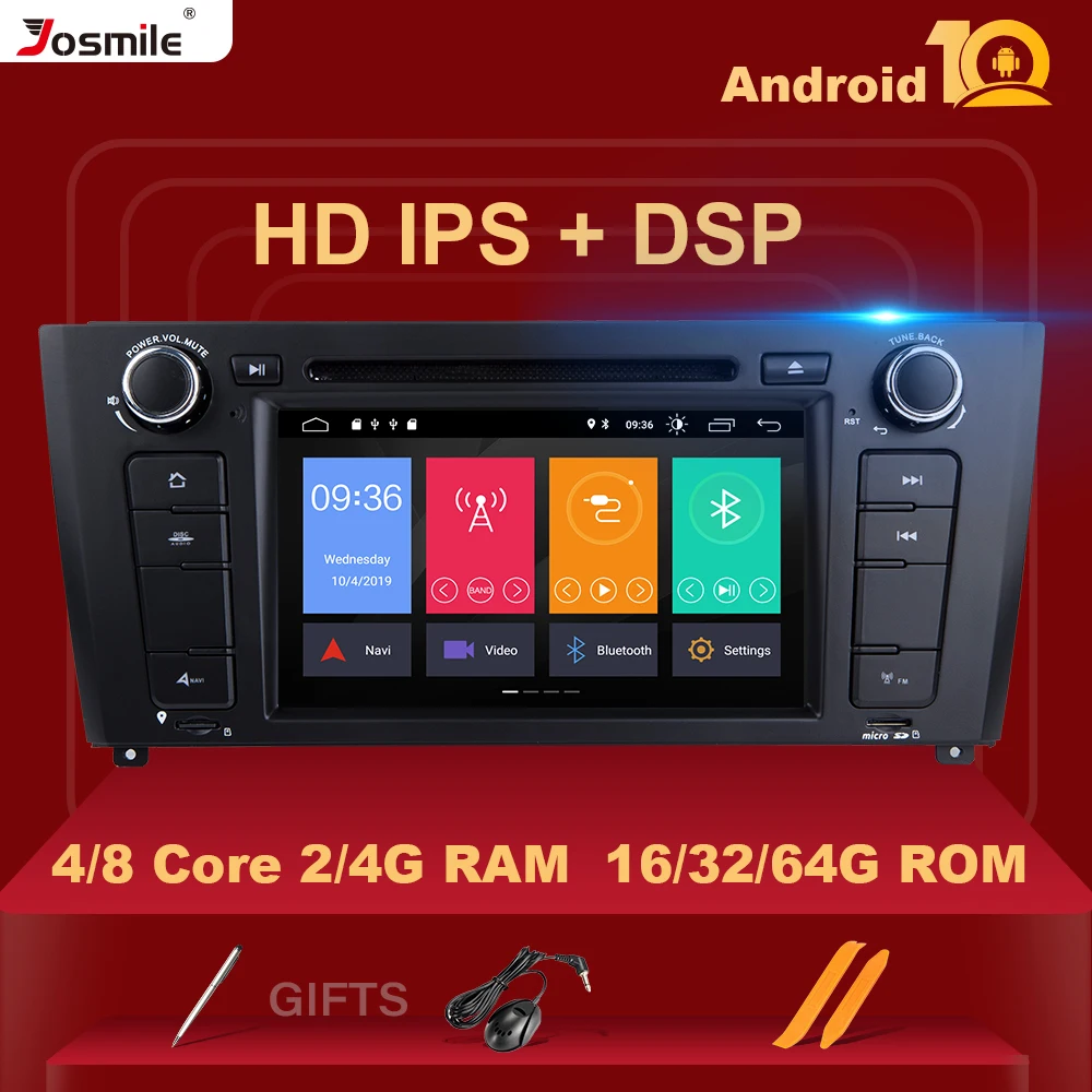 

IPS DSP 8 Core Android 10 Car DVD Multimedia For BMW E87 BMW 1 Series E88 E82 E81 I20 Radio GPS Navigation Carplay Rear camera