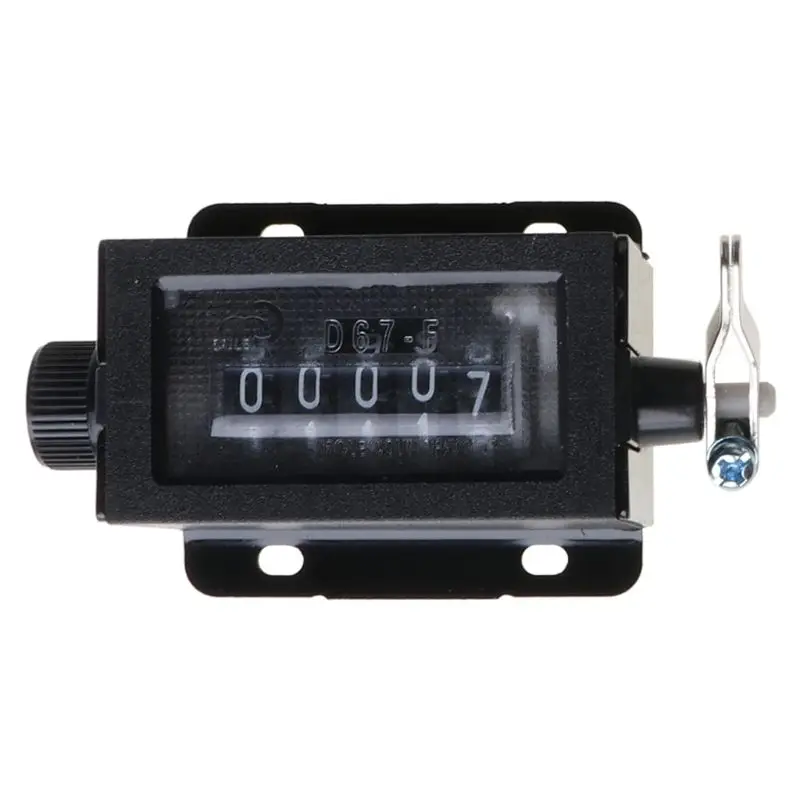 D67 F 5 цифр механический счетчик хода тяги черный корпус переустановить|Счетчики| |