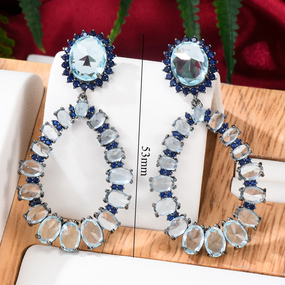 

GODKI Luxury Hollow Waterdrop Earrings For Women Wedding Cubic Zirconia Dubai Bridal Earrings Costume Jewelry Gift Summer Party