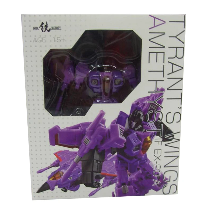 

IronFactory EX-20A IF-EX20A Transformation Action Figure Toy Wing Of Tyrant Amethyst 9.5cm ABS Model Deformation Car Robot Figma