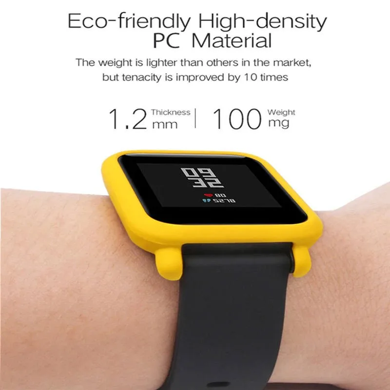 Защитный чехол-накладка+ Защитная пленка для экрана для Xiaomi/Huami Amazfit Bip Youth Watch тонкий цветной Чехол-рамка#25