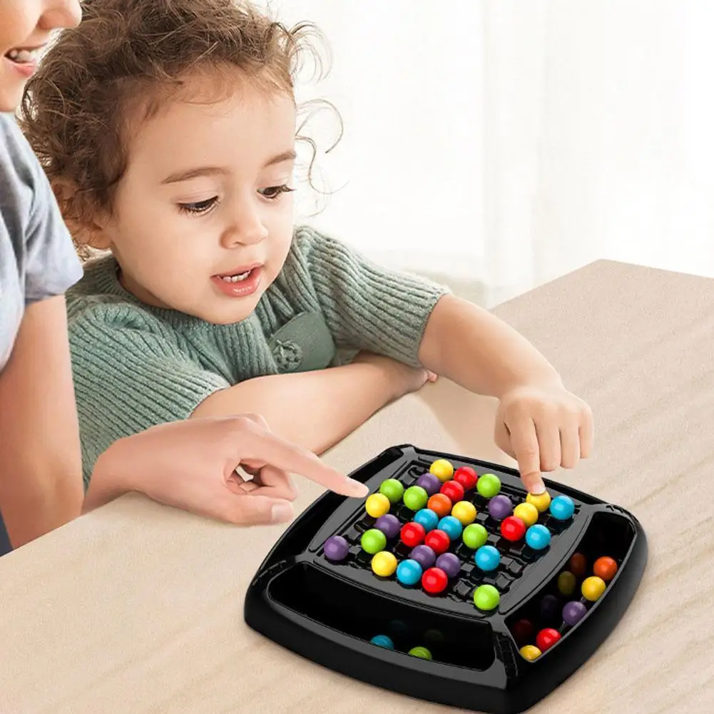 

Цветная Веселая головоломка, шахматы, настольная игра с 40/80 шт. игрушек, образовательные сочетающиеся мозги Бисер для игр, шар, Интеллектуал...