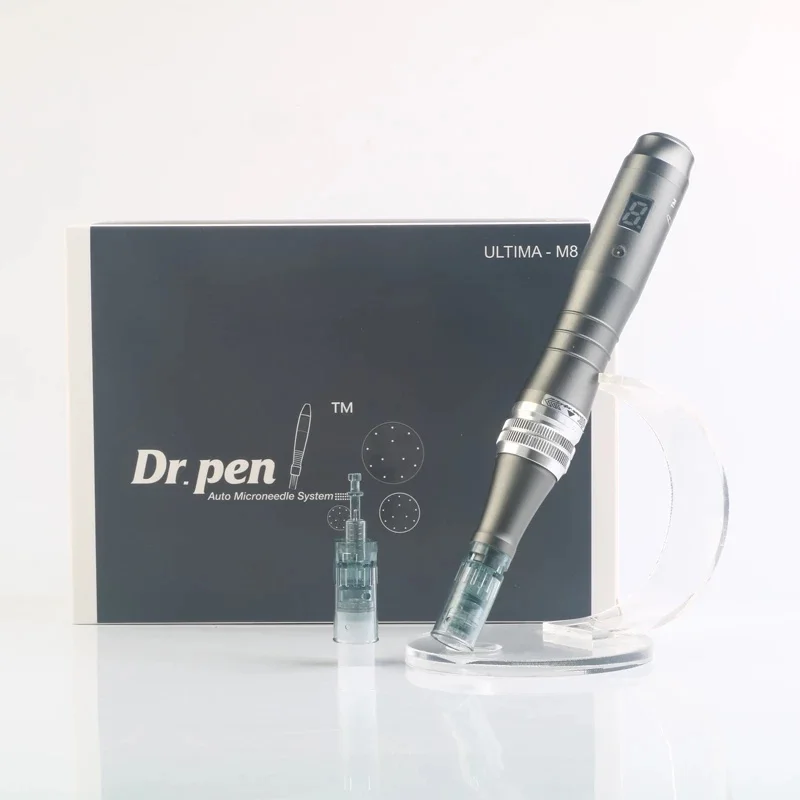 Dr Pen Ultima M8 With 2pcs Cartridges Wireless Derma Skin Care Microneedle Kit Home Use Beauty Machine