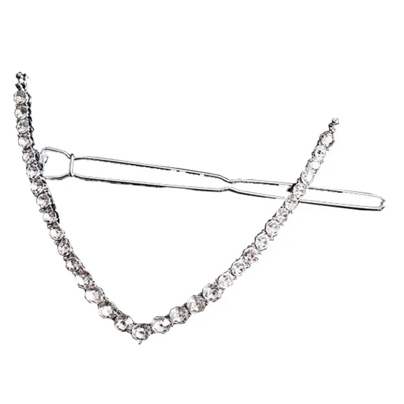 

Women Girls Hair Clip Alloy Fashion Decorative Rhinestone Hair Pin Crystal Geometry Hairpin Hair Accessory Beauty Styling Tools