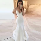 Свадебное платье-Русалка Verngo, кружевные свадебные платья с V-образным вырезом, женское свадебное платье с открытой спиной в стиле бохо, 2020