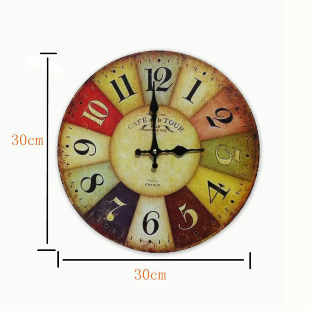 

New Pattern Wooden Wall Clock Retro Roman Numeral Hanging Clocks Silent Quartz Clocks Home Office Cafe Decoration Art Large Wall