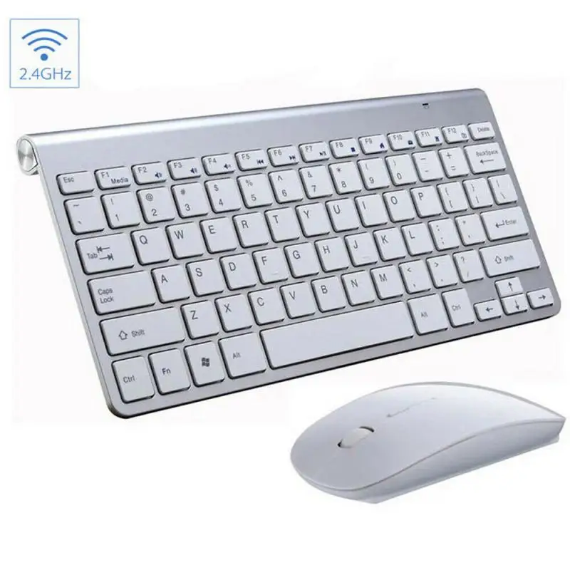 Newest 2.4G Wireless Silent Keyboard And Mouse Mini Multimedia Full-size Keyboard Mouse Combo Set For Notebook Laptop Desktop PC