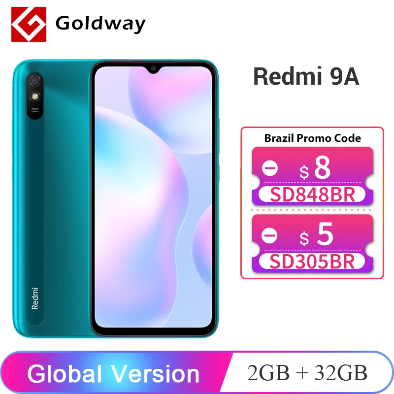 Глобальная версия Xiaomi Redmi 9A 9 A 2 Гб 32 ГБ смартфона MTK Helio G25 8 ядерный процессор 6 53&quot
