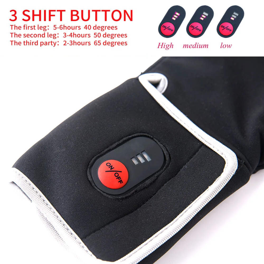 Зимние теплые перчатки Winna с электрическим аккумулятором 7 4 В перезаряжаемые для