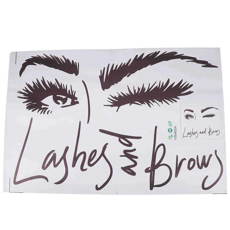 Наклейка на стену красивые очаровательные глаза ресницы подмигивание Декор