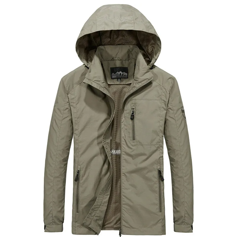 Мужская ветровка с капюшоном Размеры M ~ 6XL | одежда