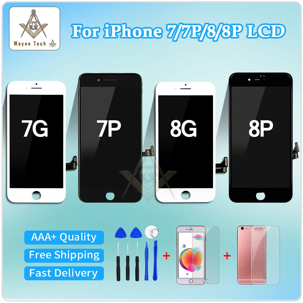 AAA TFT MAX с 3D сенсорным экраном в сборе для iPhone 100% дюймовый отпечаток пальца