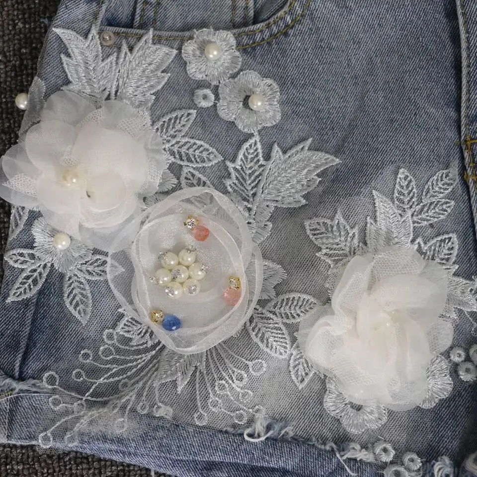 

dress flower DIY hand sewing bull-puncher collocation buiter stick individual character decorative embroidery patch