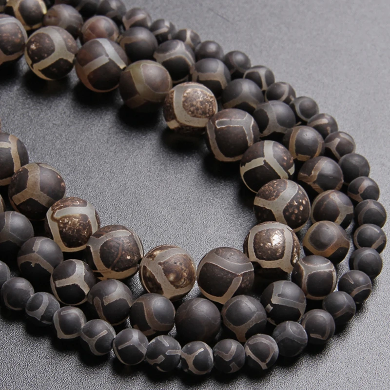 Натуральные китайские тибетские Агаты Dzi глаза Бусины Из Натурального