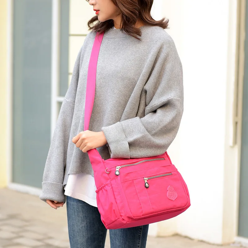 Casual Waterproof Nylon Composite Bags Women Shoulder Crossbody Messenger for Lightweight Ladies Handbags bolsas | Багаж и сумки