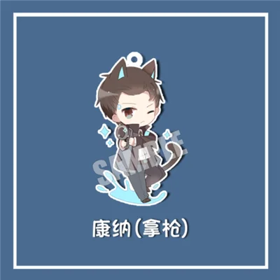 Type B Detroit: Become Human Connor Hanke Marcus Game Figure Keychain Key ring Strap Key chain cosplay props Gifts - Цвет: Type B
