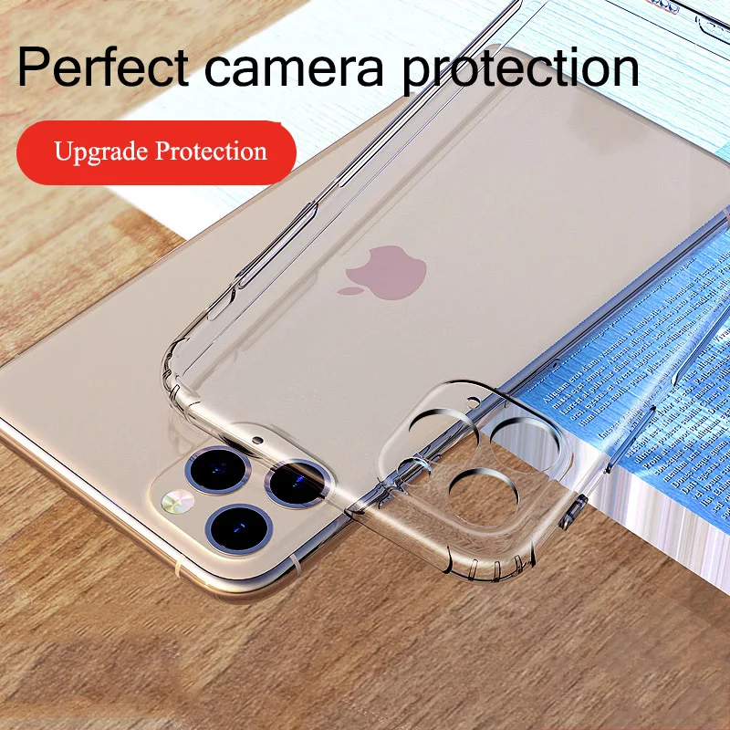 Тонкий прозрачный чехол для телефона iphone 11 pro max Pro iPhone X XS MAX XR 7 8 Plus se 2 2020 | Мобильные
