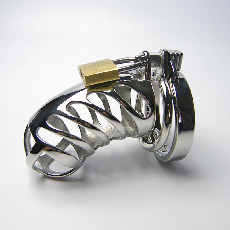 

2021 Latest Male Stainless Steel Cock Cage With Non-slip Penis Ring Chastity Belt Device Adult Bondage BDSM Product Sex Toy 948D