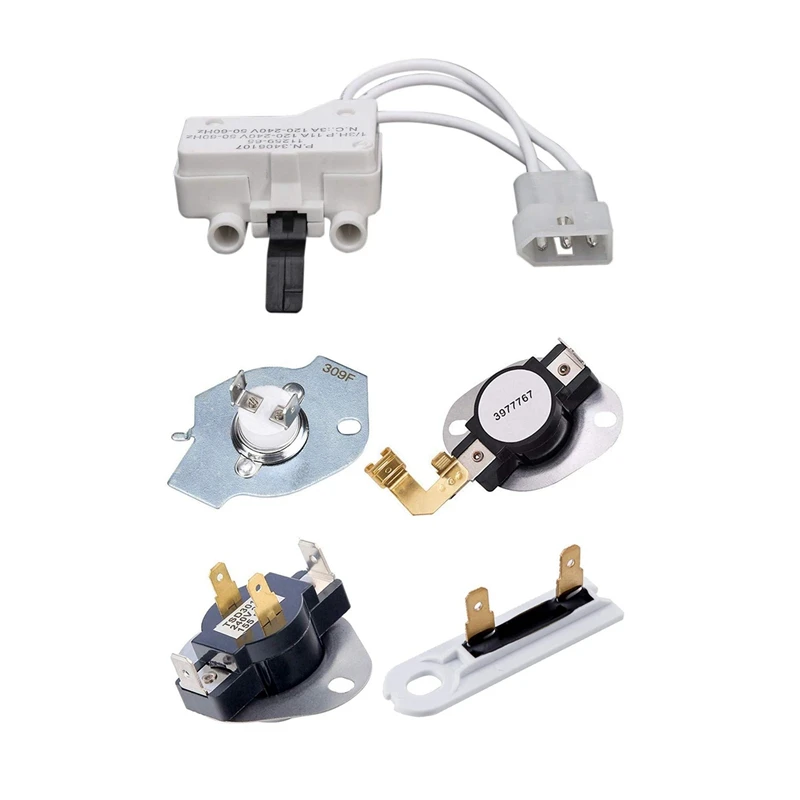 

Dryer Door Switch For 3406109 3406107 Whirlpool, Kenmore, Sears, Maytag, Roper, Estate & Dryer Replacement Kit 3387134 High-Limi