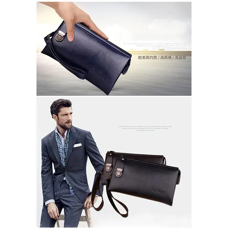 Мужские кошельки Большая вместительная сумка-клатч Passcard Pocket мужской деловой