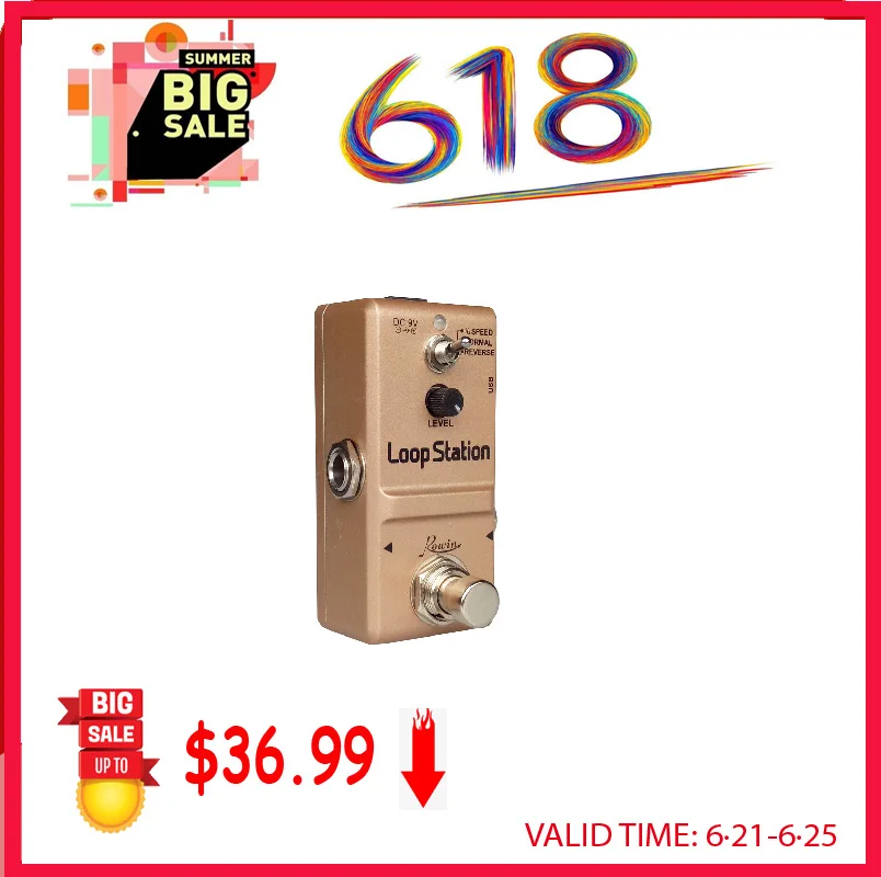 rowin ln 332s gitarre mini schleife station pedal looper wirkung pedale für elektrische gitarre 10 min aufnahme unbegrenzte 3 modi free global sh