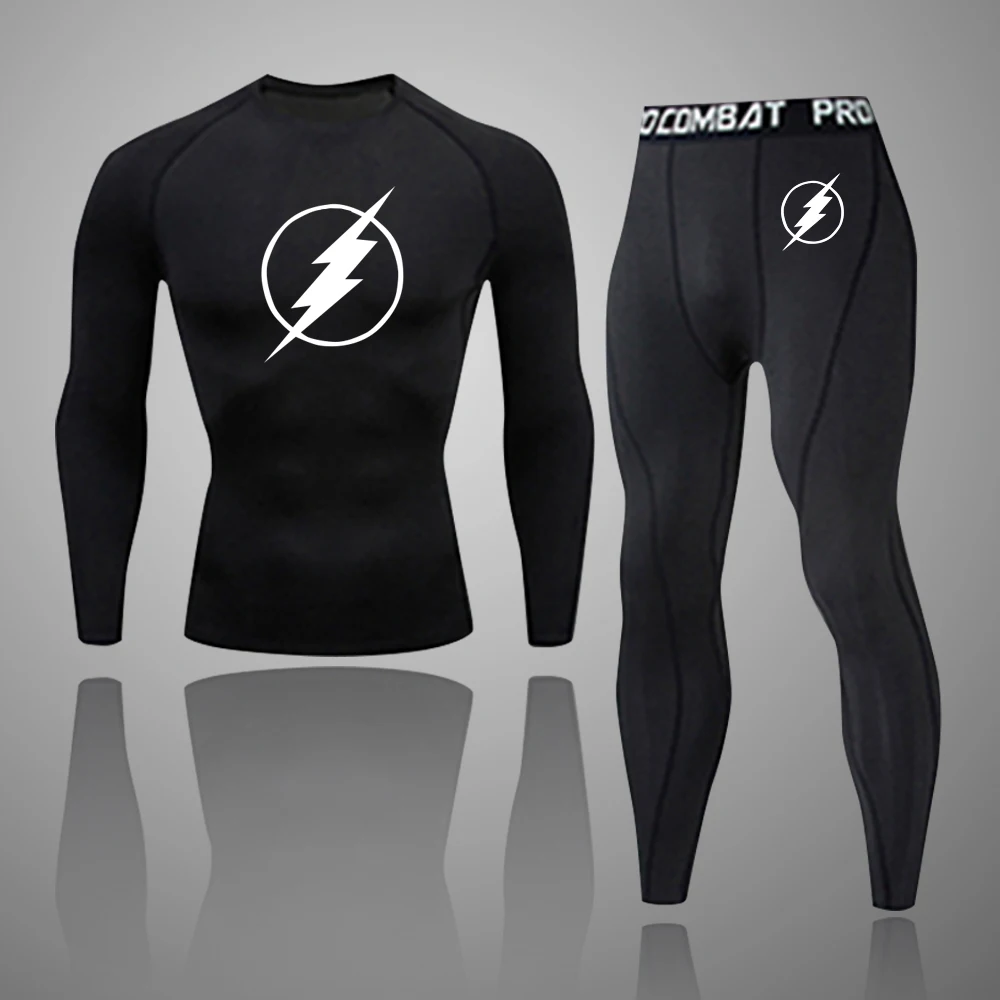 New Compression Men's Comprehensive Training Wear Quick-Drying Stretch Running Set Jogging Trousers Fitness Track Suit