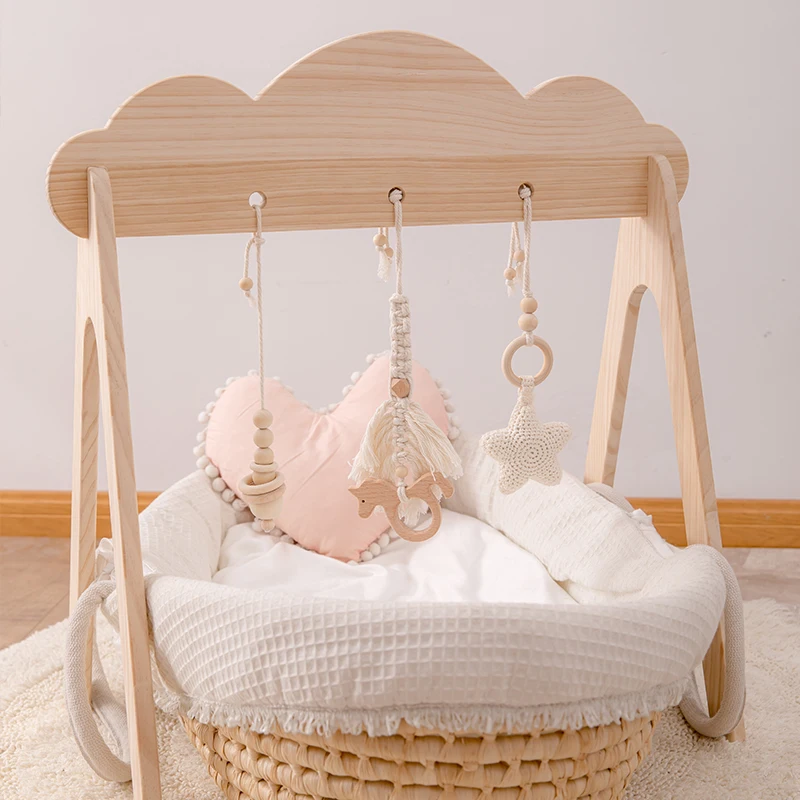 1 шт. деревянный тренажерный зал игровой держатель облака babybett подвесные детские