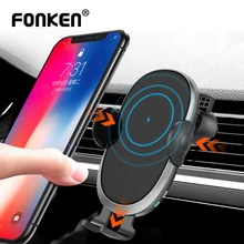 Car Wireless Charger Holder 15W Qi Fast Charge Charger for iPhone 12 11 Samsung S20 S10 USB Infrared Sensor Phone Holder Mount