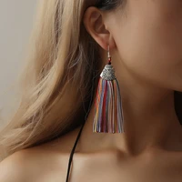 retro tassel earrings ladies fashion jewelry geometric simple pendant earrings boho style jewelry
